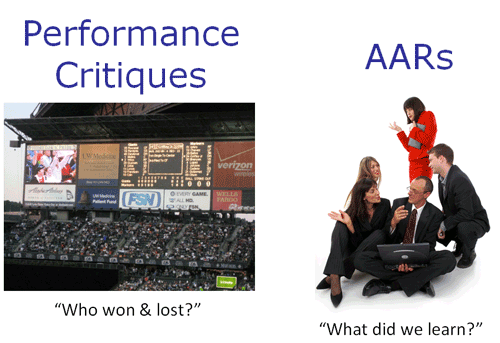 After Action Review vs. critique